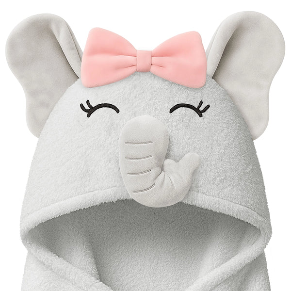 KeaBabies Playpals Hooded Baby Bath Towels For Newborn - Ella