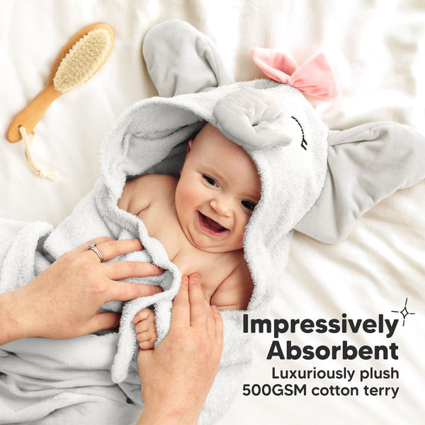 KeaBabies Playpals Hooded Baby Bath Towels For Newborn - Ella