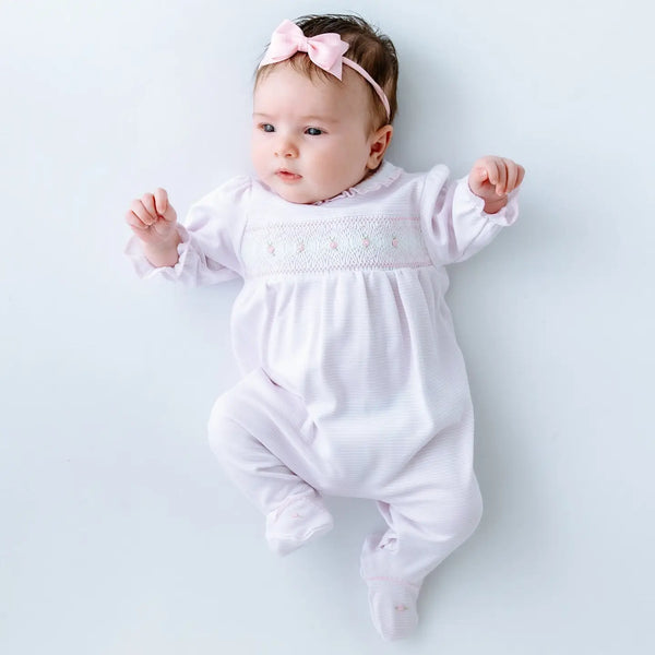 Magnolia Baby Julia Smocked Footie - Pink