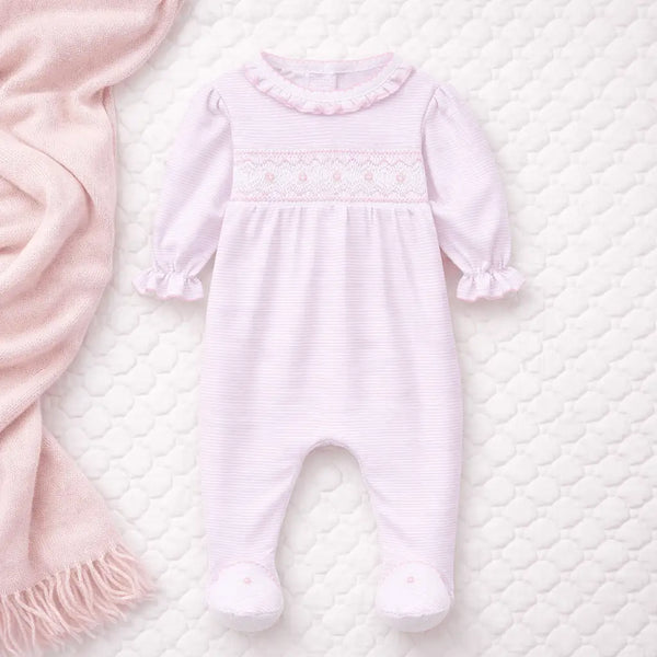 Magnolia Baby Julia Smocked Footie - Pink