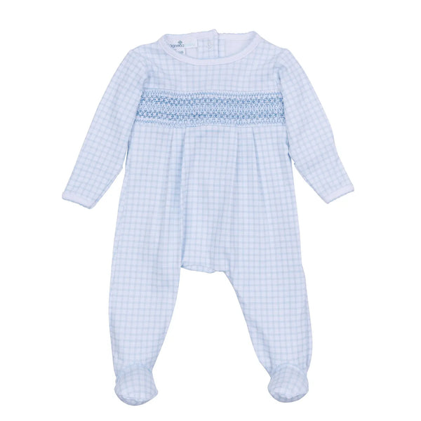 Magnolia Baby Peek-A-Boo Wishes Smocked Footie - Light Blue