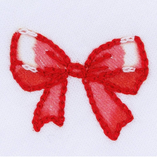 Magnolia Baby Scarlett Bows Embroidered Long Sleeve Bubble