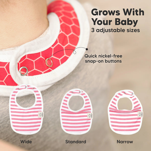 KeaBabies 8-pack Urban Drool Bibs For Teething Baby