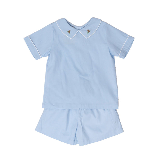 The Oak Apparel Company Lucas Blue Bunny Short Set