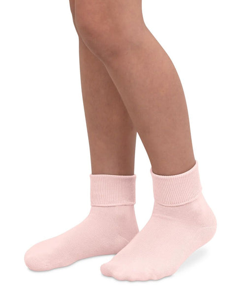 Jefferies Socks Smooth Toe Turn Cuff Socks 1 Pair - Pink