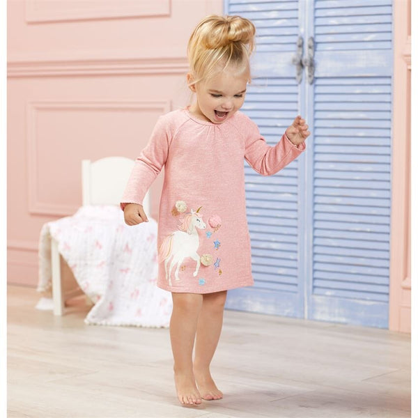 Mud Pie Unicorn Raglan Dress