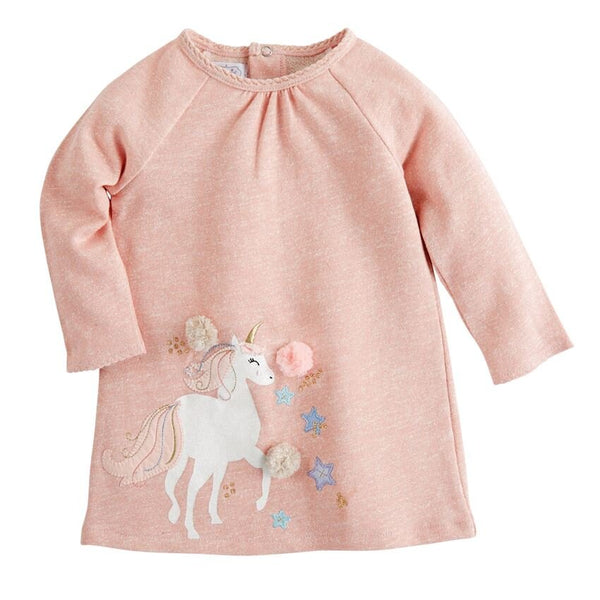 Mud Pie Unicorn Raglan Dress