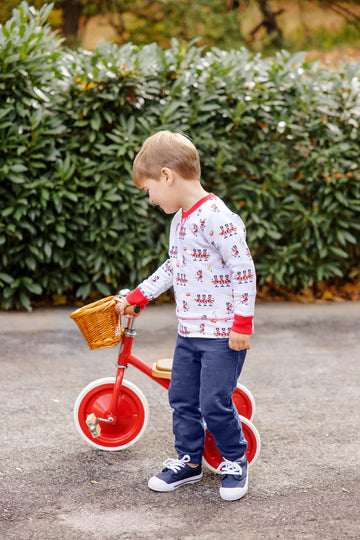 The Beaufort Bonnet Company Cassidy Comfy Crewneck Oxford Street Soldier With Richmond Red