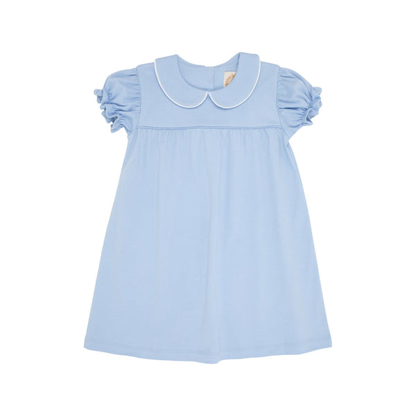 The Beaufort Bonnet Company Holly Day Dress Beale Street Blue With Worth Avenue White
