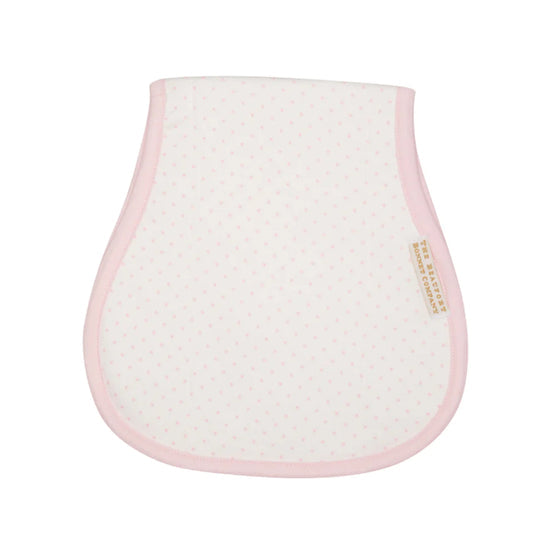 The Beaufort Bonnet Oopsie Daisy Burp Cloth-Palm Beach Pink Micro Dot With Palm Beach Pink