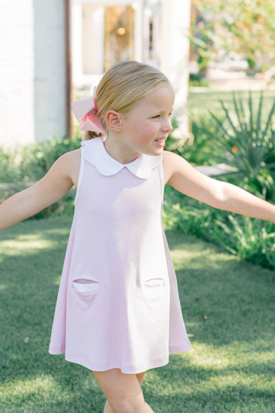 The Proper Peony Parkside Pima Pink Scallop Dress