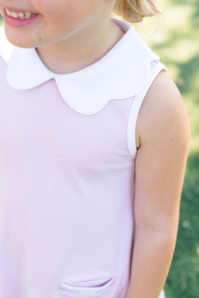 The Proper Peony Parkside Pima Pink Scallop Dress