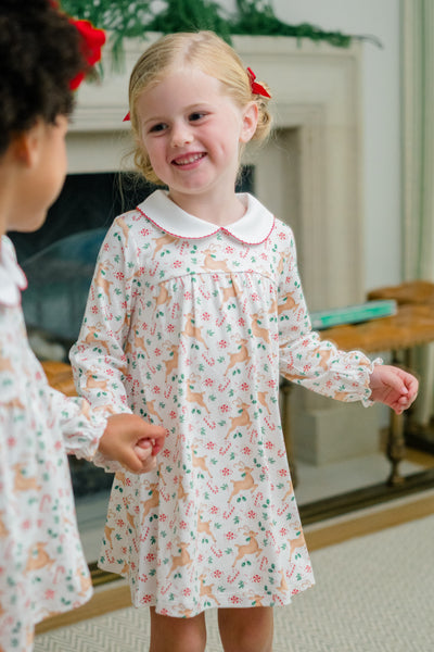 The Proper Peony Parkside Pima Prancer LS Yoke Dress