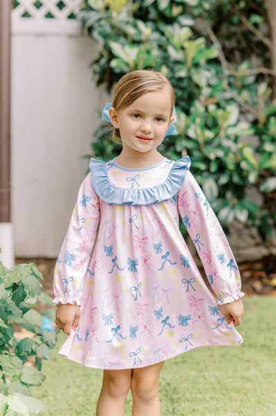 The Proper Peony Parkside Pima Ribbon Party Dress LS