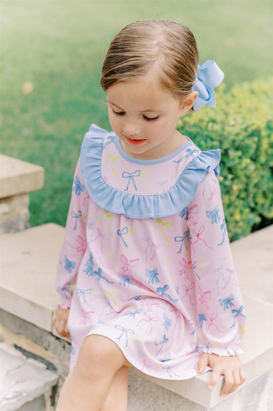 The Proper Peony Parkside Pima Ribbon Party Dress LS