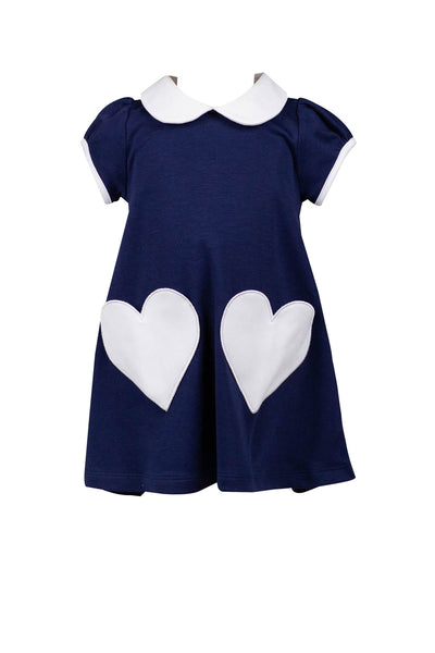 The Proper Peony Parkside Pima - SS A-Line Navy Dress