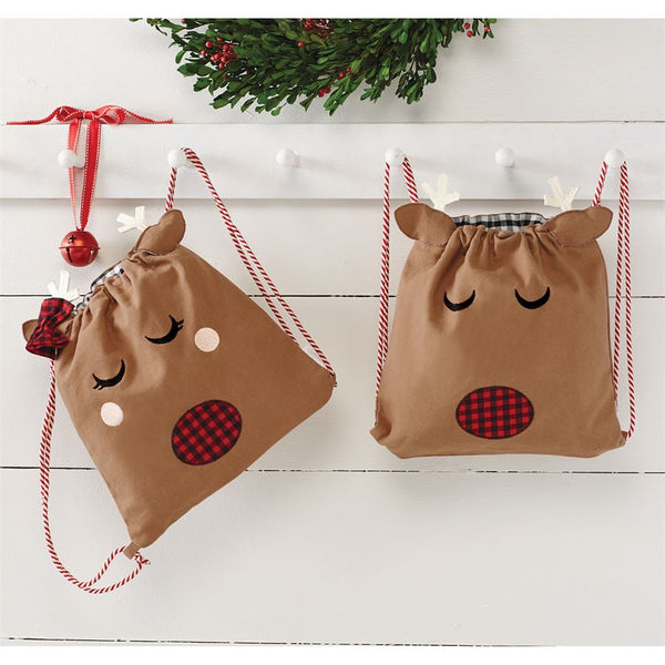 Reindeer Drawstring Bag