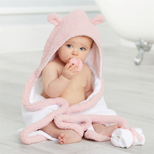 MudPie Pink Baby Bath Time Gift Set