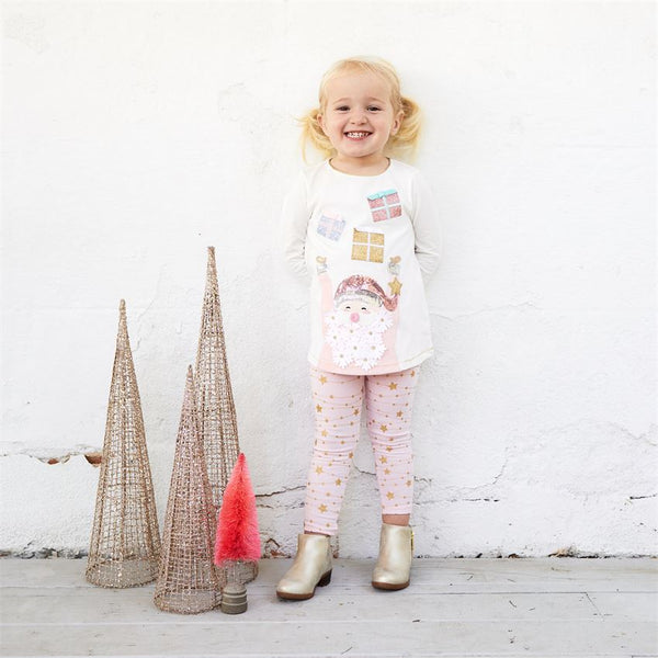Mudpie Santa Tunic 7 & Legging Set