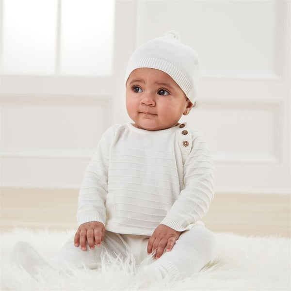 MudPie Knit Ivory Gift Set