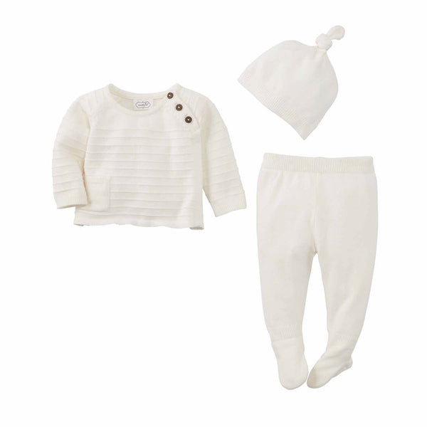 MudPie Knit Ivory Gift Set