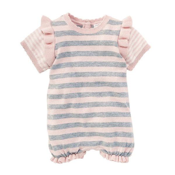 Mud Pie Bubble - Girl Pink Stripe Knitted