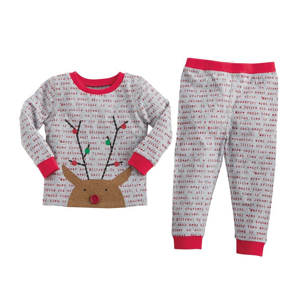 Mudpie Rudolph Boy Pajamas