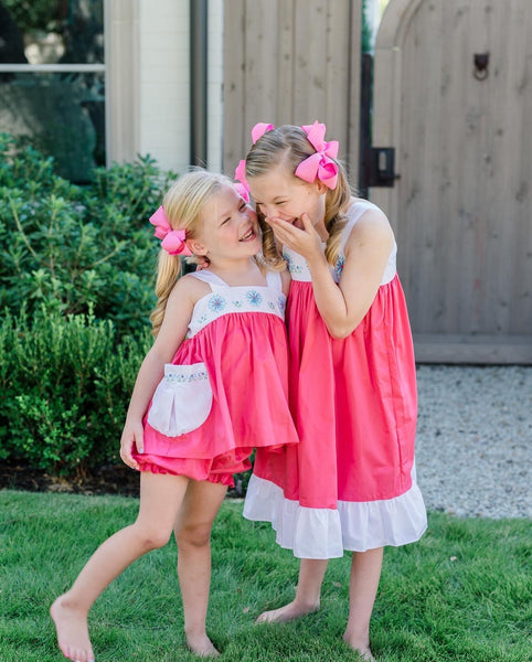 The Proper Peony Fiesta Bloomer Set Bright Pink