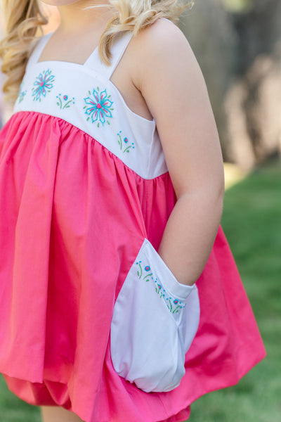 The Proper Peony Fiesta Bloomer Set Bright Pink