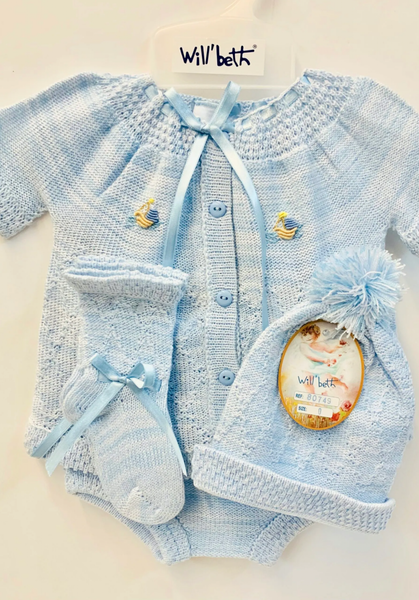 Willbeth Blue 4pcs Take Me Home Baby Set