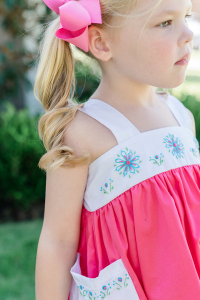 The Proper Peony Fiesta Bloomer Set Bright Pink