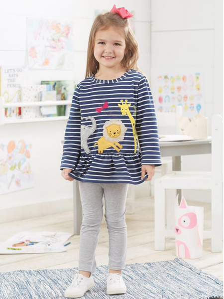 Mudpie Sweatshirt -  Girls Animal Parade