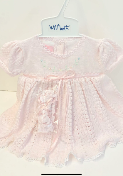 Willbeth 3pc Pink Knit Dress Set.