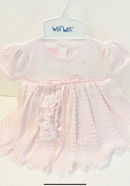 Willbeth 3pc Pink Knit Dress Set.