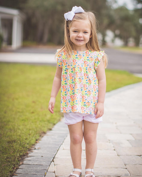 The Proper Peony Pippa Floral Girl Yoke Bloomer Set