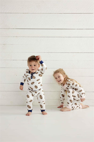 Mud Pie Pajama - Blue Football Set