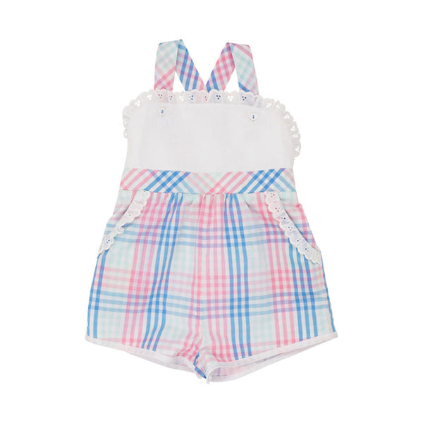 The Beaufort Bonnet Company Ruthie Romper- Spring Party Plaid