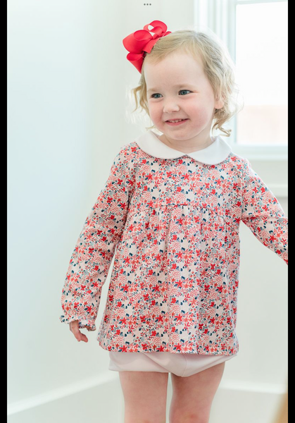 The Proper Peony Parkside Pima Bramble Fall Floral Pink Floral Bloomer Set