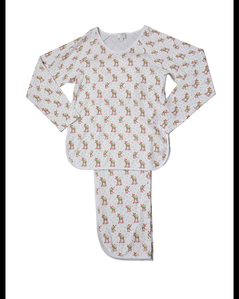 The Proper Peony Parkside Pima LS Reindeer Ladies Pajamas