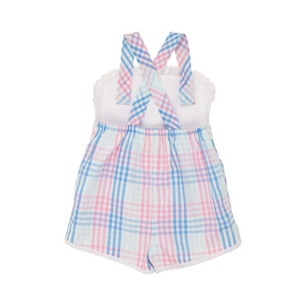The Beaufort Bonnet Company Ruthie Romper- Spring Party Plaid