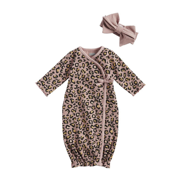 Mud Pie Take Me Home Set - Mauve Leopard