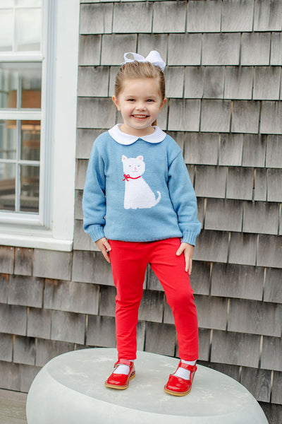 The Beaufort Bonnet Company Isabella Sweater Blue Cat