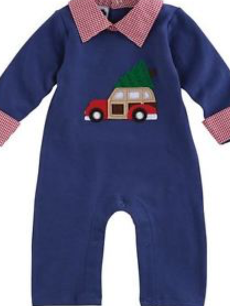 Mudpie Romper- One Piece Holiday Car (Special)