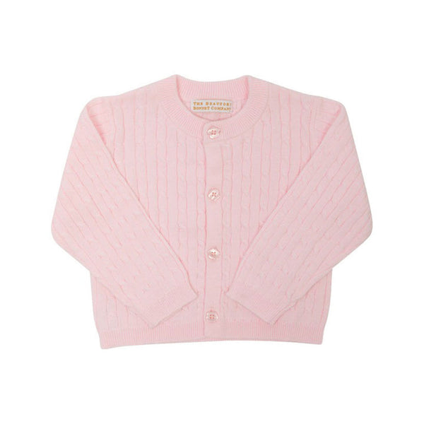 The Beaufort Bonnet Cambridge Cardigan Cable Knit Palm Beach Pink Pink