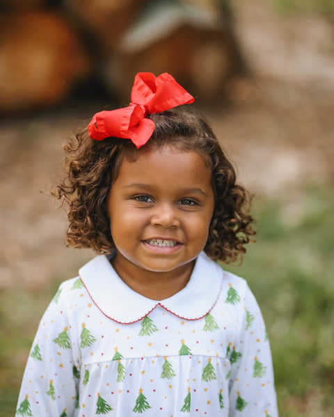The Proper Peony Parkside Pima Holiday LS Yoke Dress