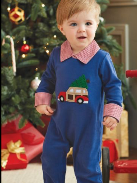 Mudpie Romper- One Piece Holiday Car (Special)