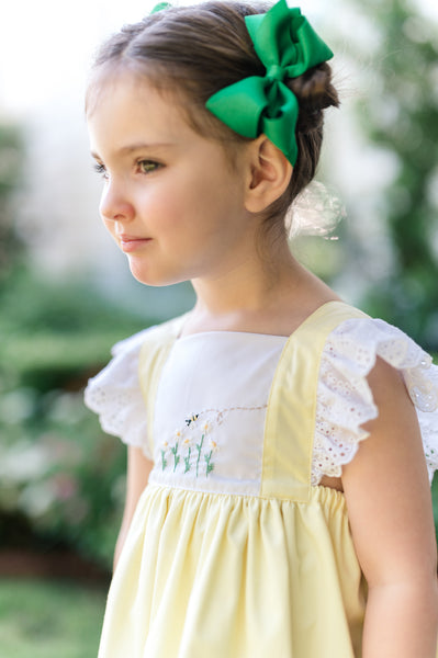 The Proper Peony Honey Yellow Dress with Ruffle Sleeve