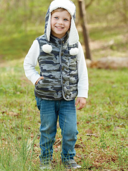 Mudpie Vest - Camo Puff