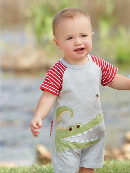 Mudpie Romper Alligator