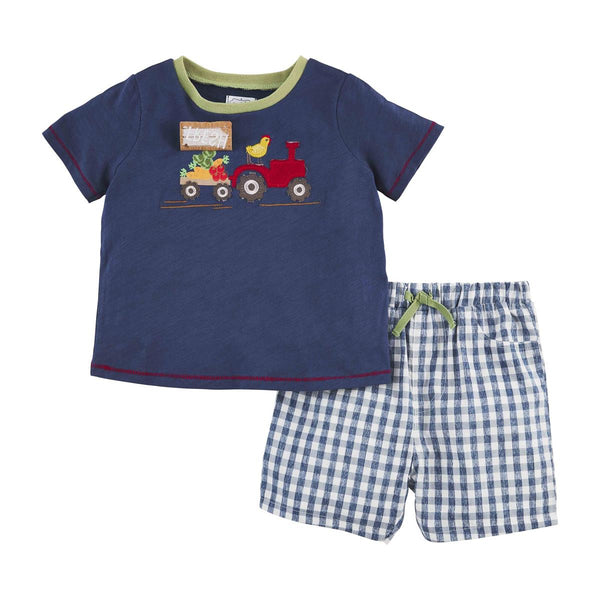 Mud Pie Boy Short Set - Farm Fresh